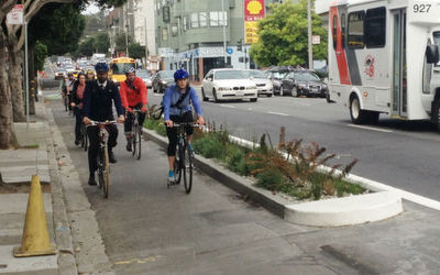 Protected bike lanes